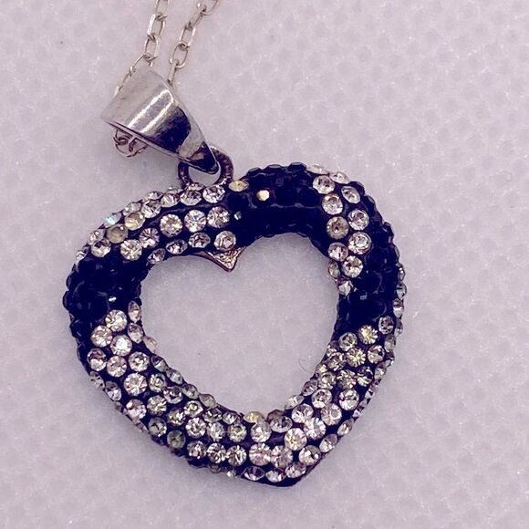 💛 Y2K 925 Crystal Heart Necklace - Picture 2 of 5
